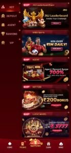 777VIP Game online gaming app dashboard with card games and casino options